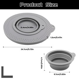 Silicone Mixer Bowl Cover Compatible with KitchenAid 6-7 Quart Bowl-Lift Stand Mixers, Kitchen Aid Covers for Stand Mixer to Prevent Spilling of Ingredients (Grey)