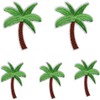 5Pcs Embroidered Iron On Patches DIY Accessories, Green Applique Coconut