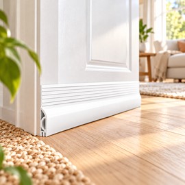 Under Door Draft Stopper for Home Insulation – Flexible Rubber Door Bottom Seal Strip to Help Block Drafts, Dust and Noise
