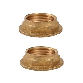 Flange Hex Locking Nuts Brass Locking Nuts with G1/2 Female Thread Sanitary Accessories [Pack of 2]