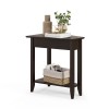 Costway 2-Tier Mid Century Modern Side Table Narrow End Table