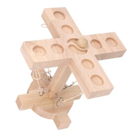 Wooden Ring Hook Game Set, Hook Ring Throwing Game with Smooth Surface Family Party Interactive Fun Table Top Hook Ring Game Compact Design for Indoor Outdoor Play