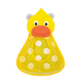 Miaija Baby Bath Toy Storage Organiser Cute Animal Shape Bath Toy Holder Large Yellow Duck with 2 Strong Suction for Babies Kids Shower
