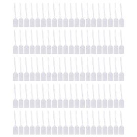100Pcs White Plastic Seals Security Tags Numbered Pull Ties Anti-Tamper Cable Ties for Handbags, Luggage, Clothing, Shoes, Postal Parcels