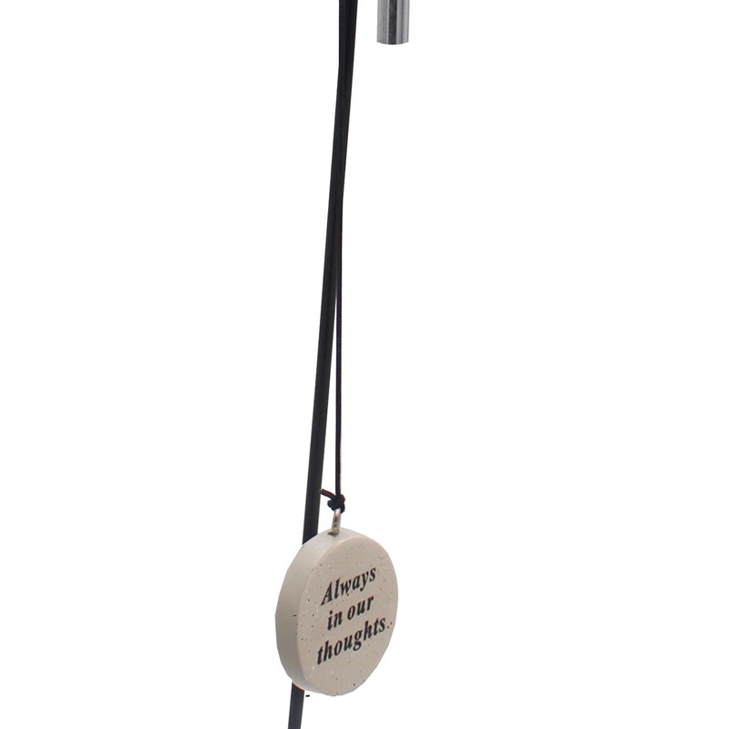 Wind Chime with Stake Pet Memorial Tribute with Plaque Marker