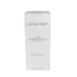 Laura Gray Sérum Facial con Ácido Hialurónico, Argán y Aguacate, Reafirmante y Antienvejecimiento, 30 ml
