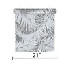 Tropical Palm Leaves Gray Silver Metallic Wallpaper Modern wallcoverings roll