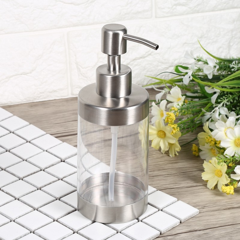 1PC 350ml Soap Dispenser Countertop Pump Lotion Bottle 304 Stainless