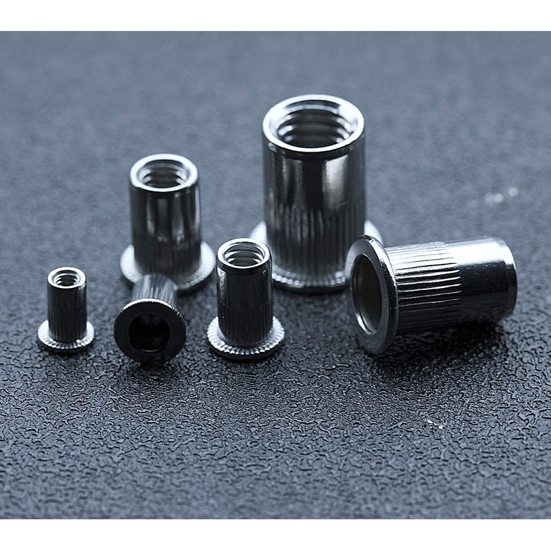 Menetop Rivet Nuts 200 Pcs Steel Alloy Rivet Rivet Nut