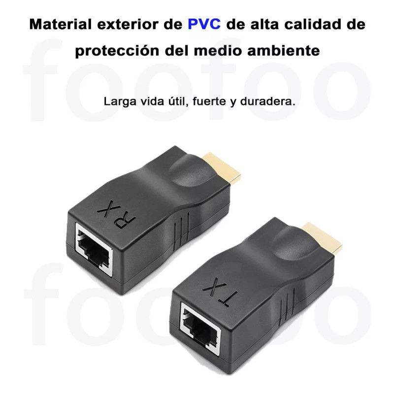 FOOFOO Extensor Hdmi A Hdmi 30m Decuado Para Cable Cat6