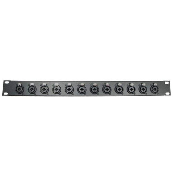 1U Procraft Rack Panel 12 Ch Combo XLR 1/4" Patch
