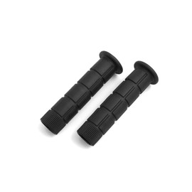 System-S Rubber Bicycle Grips Handlebar Grips for Bicycle Bike BMX MTB in Black