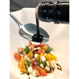 Premium 18 Year Aged Fig Infused Modena Balsamic Vinegar by SPICE + LEAF - Traditional Small Barrel Aged Aceto Balsamico di Modena | All Natural | 8.5 fl. oz.