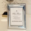 IELEPHONIX Metal Mirror Picture Frame Silver-Plate with Delicate Beading,Elegant Contemporary
