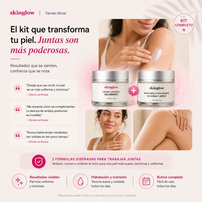 Kit Crema Despigmentante + Mascarilla Aclarante Facial 30g