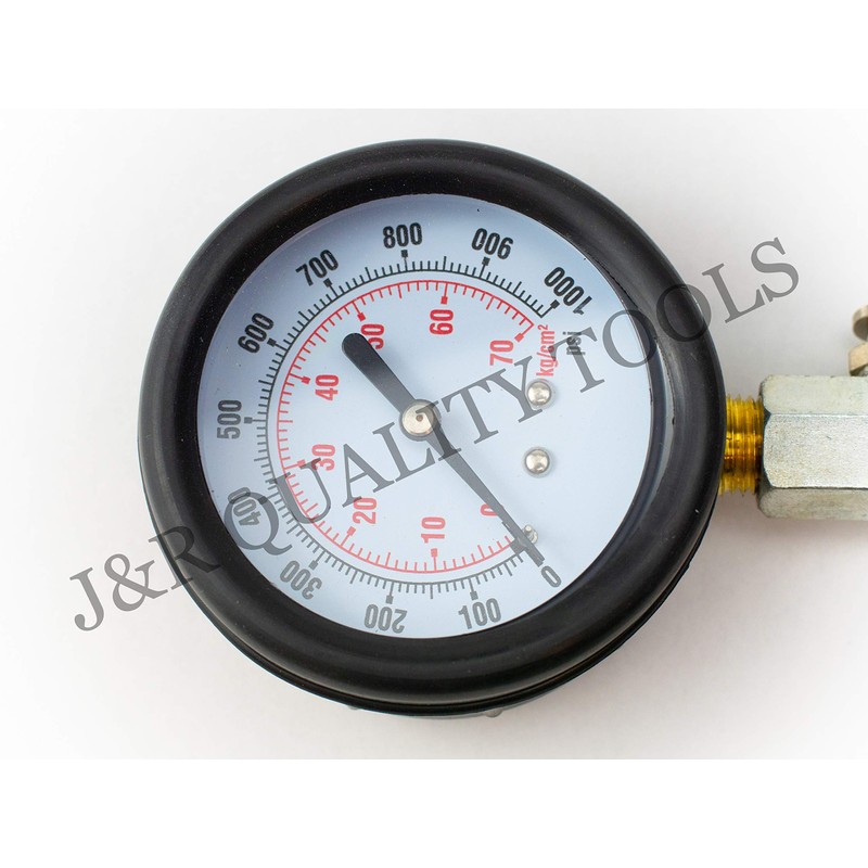 J&R Quality Tools Diesel Engine Compression Cylinder Pressure Tester Gauge