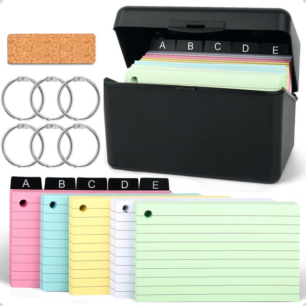 LONHCHI 263 Index Box, Black, 15 x 9.5 x 8.5