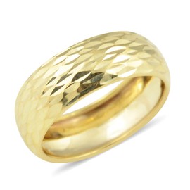 TJC 9ct Yellow Gold Band Ring for Women Size Q