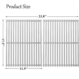 Orgneas 17.5 Inch Grill Grates for Weber Spirit 300 Series, Genesis Silver/Gold/Platinum B/C, Genesis 1000-3500, I - IV, 7638, 7639, Stainless Steel Cooking Grate Replacement Parts for Gas Grills