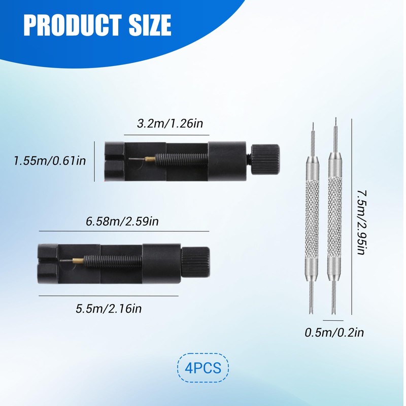 4PCS Watch Link Removal Kit, Watch Band Tool Repair Kit,