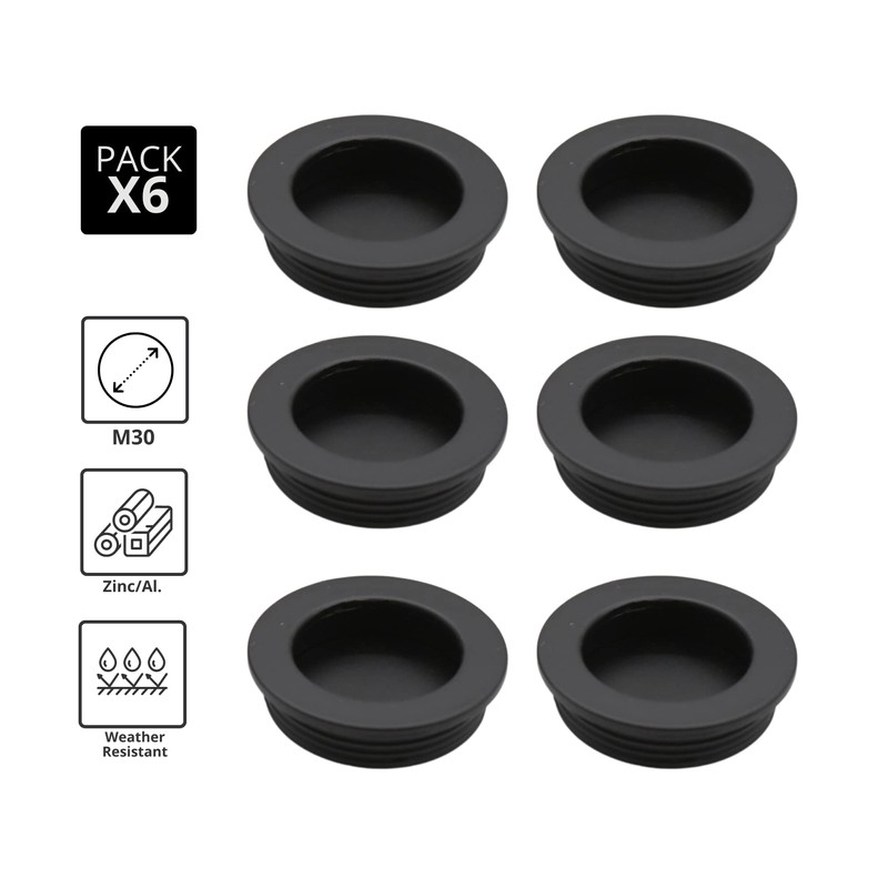 DOJA Barcelona | Integrated Round Black Handle | Diameter 40.5