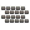 20 Pcs Chair Leg Floor Protector Rectangular Transparent Black Felt