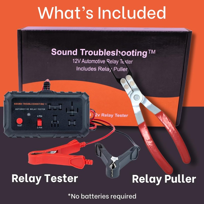 Sound Troubleshooting Automotive Relay Tester with Relay Puller - 12V