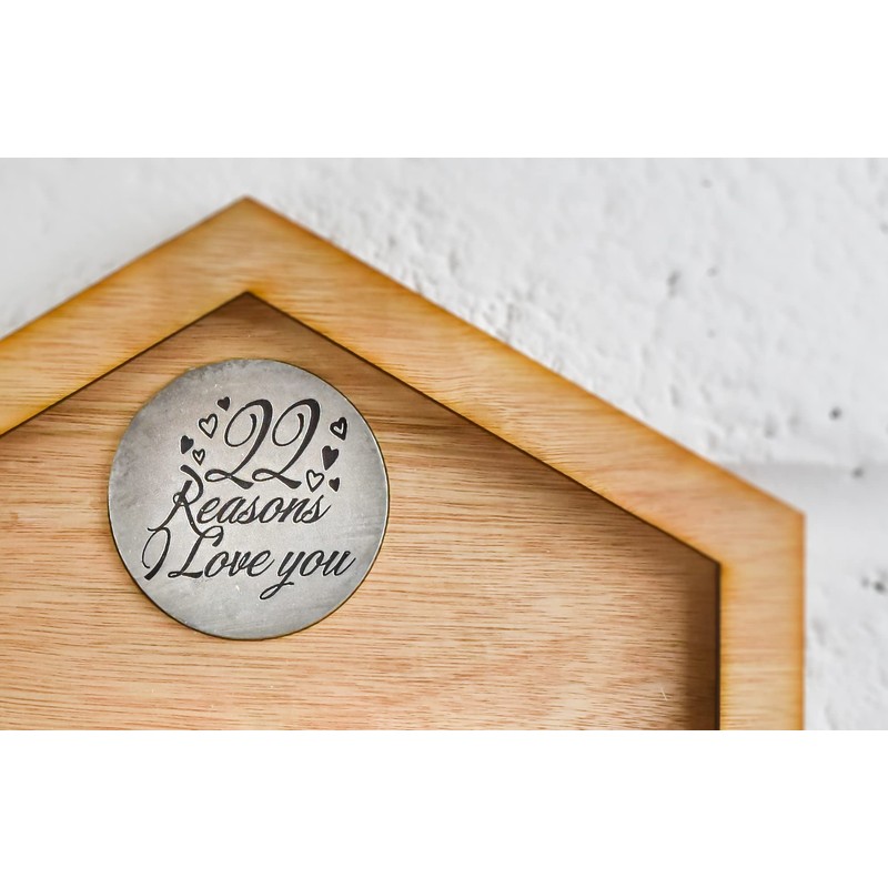 22nd Anniversary 22 Reasons I Love You Wooden Wall Frame