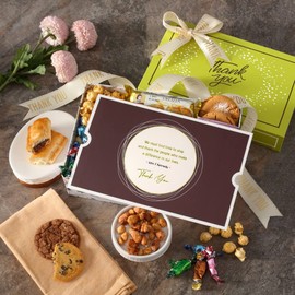 Broadway Basketeers Thank You Gift Basket for Appreciation, Prime Delivery Gourmet Food, Treats Gift Box, Individually Wrapped Gourmet Edible Care Package, Thank You Present, Appreciation Gifts