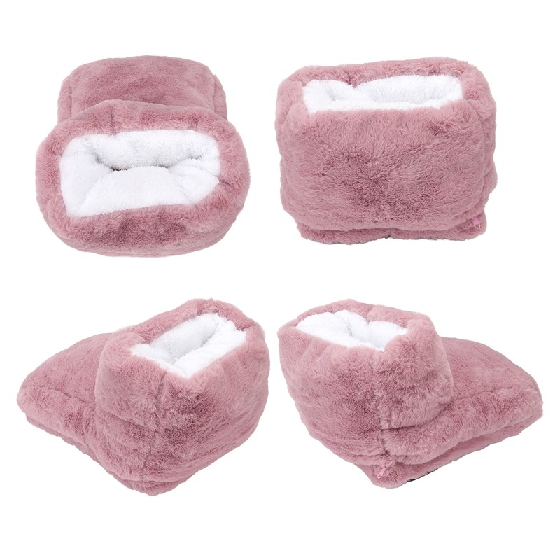 Electric Heated Foot Warmer Pink 5V USB Rechargeable Thickened Foot