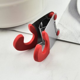 Muloo Pot Clips Stainless Steel Pot Holders Anti-Scald Grip Pot Fixed Clamp Kitchen Accessories 2 Colors Choose for Spoon Rest