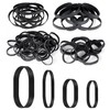 Pack of 80 Rubber Bands, 4 Sizes, Black, Thick Tactical