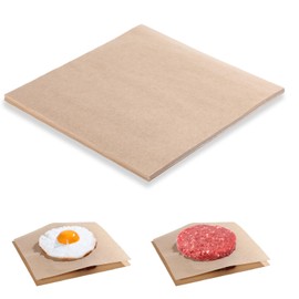 100Pcs 6" X 6" Parchment Paper, Nonstick Precut Square Baking Parchment Burger Patty Papers for Baking, Roasting, Wrapping, Dehydrator (Brown)
