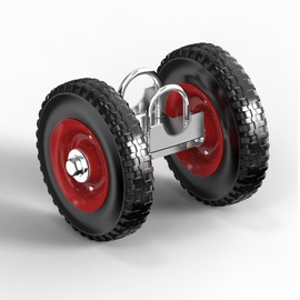 Heavy-duty Steel Rolling Gate 8’’ Rubber Wheel Carrier for Driveway Chain Link Fence Metal Tube Gates and More, Pack of 1