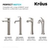 KRAUS Bathroom Sink Pop-Up Drain Assembly in Satin Nickel for