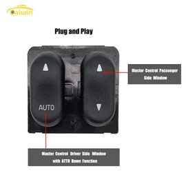 Driver Side Master Power Window Switch Compatible with 1999-2002 Ford F-150/1999 2000 F250 F350/2001 2002 Ford Lobo 2-Door Pickup Replaces XL3Z14529AA, F65Z14529AAB, F65Z-14529-AAB