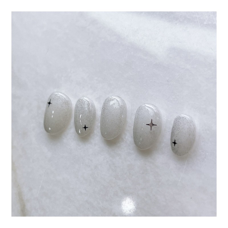 Glass nail - short almond / 유리알네일 - 숏아몬드
