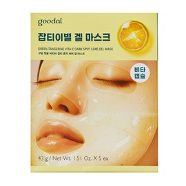 Goodal Green Tangerine Vita C Blemish Care Gel Mask Special Set, 5 Pieces, 1 Piece / 구달 청귤 비타C 잡티흔적케어 겔 마스크 기획세트, 5개입, 1개