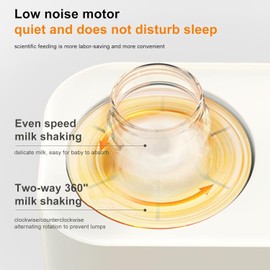 Calentador de Biberones, Preparador de Biberones Automatico, Portatil, Rápido RotacióN, Polvo No Se Aglutina, Temperatura Constante de Larga DuracióN, Mejor Regalo para Mamá (Amarillo)