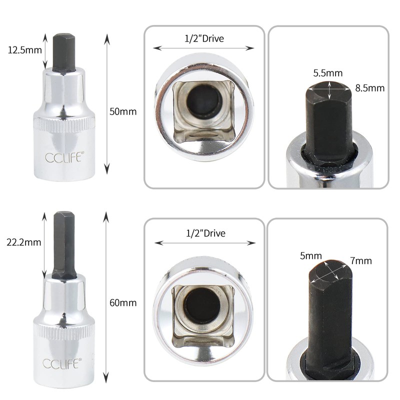 CCLIFE 2-piece expansion insert set for spring strut clamp (1/2