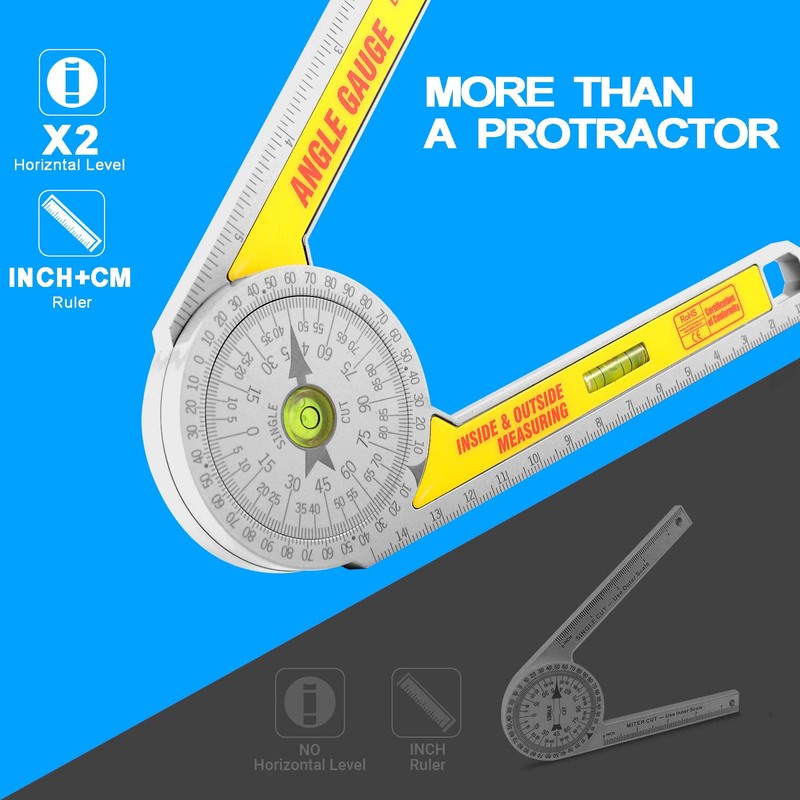 Miter Saw Protractor Angle Ruler, 360 Degree Measure Tool ,Angle