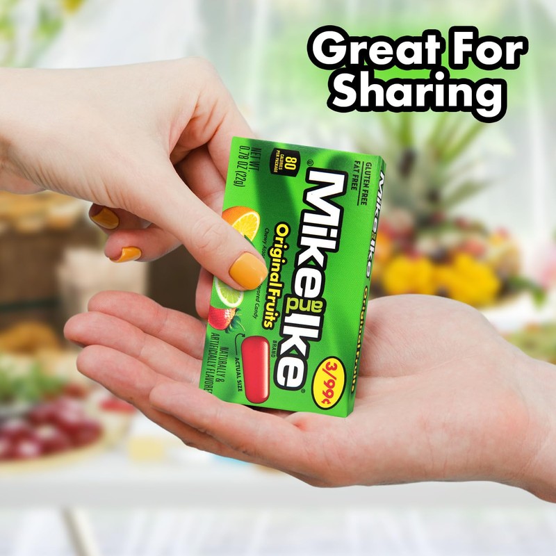 Mike and Ike Original Fruits Candy, 4 Pack, 0.78OZ Each,