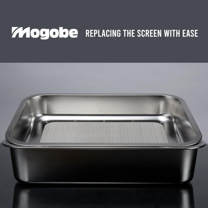 Mogobe Trimming Tray for Herbs, Made of Stainless Steel with
