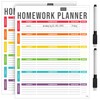 SOL 2pk A4 Homework Planner with 2pk Pens Magnetic Whiteboard