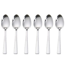faderic 6-Piece Tea Spoons Dessert Coffee Spoons 18/0 Stainless Steel Spoons 6.29-Inch Silver