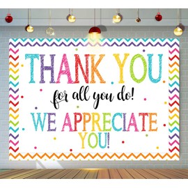 Alltten 6X4FT Thank You Backdrop Aappreciation Backdrop Teacher Professors Doctor Nurse Staff Appreciation Decorations Banner F106