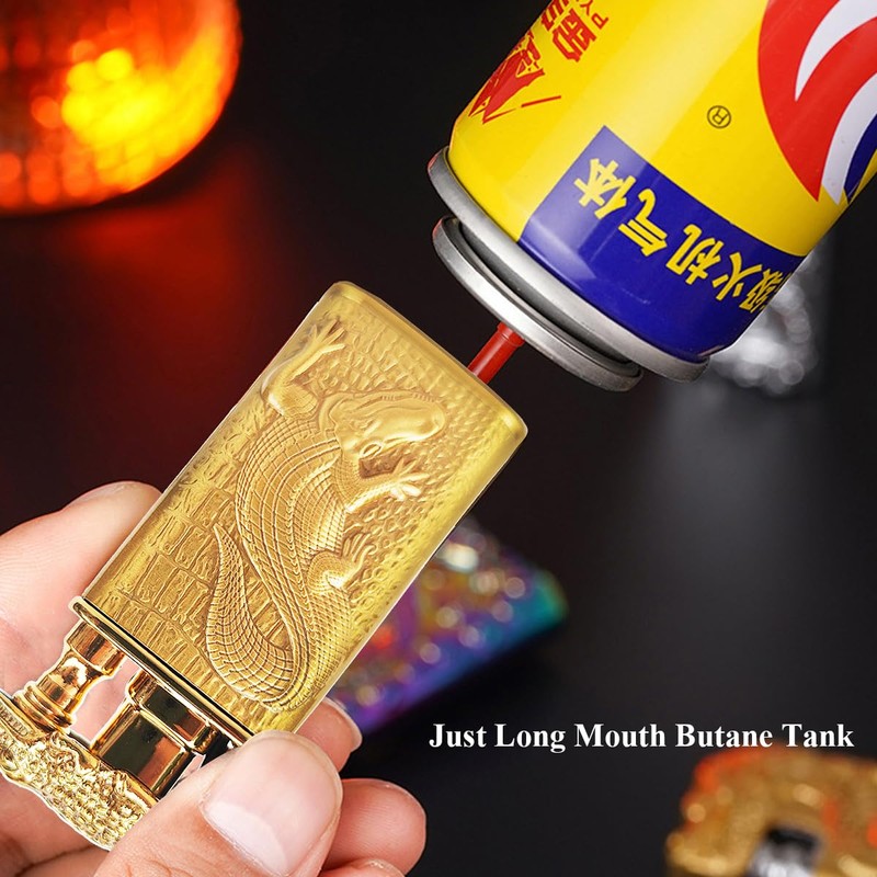 Magic Dual Flame Crocodile Lighter, Torch & Soft Flame Creative