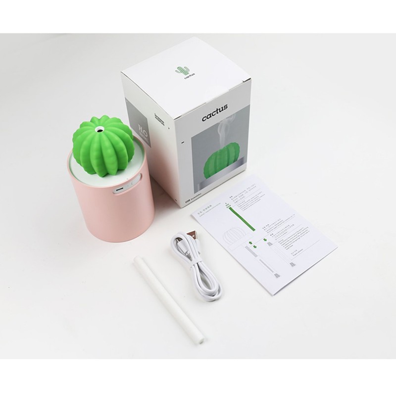 UODBUYO Mini Humidifier, 280ml USB Cool Mist Portable Cactus Air