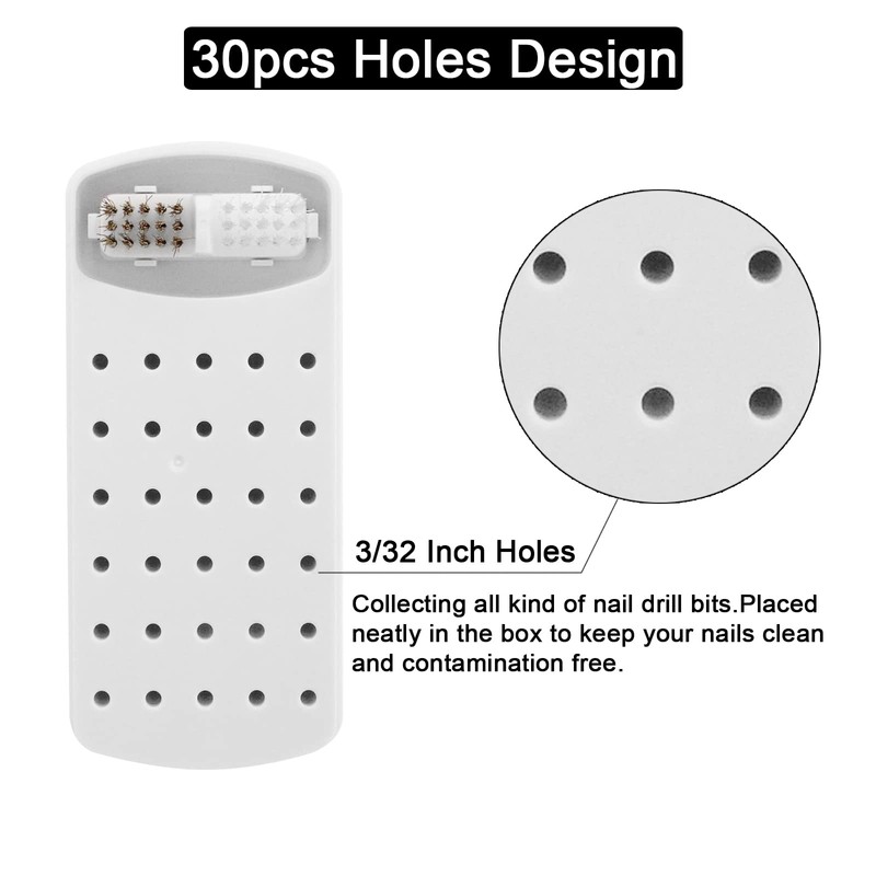 2 in 1 Nail Drill Bits Holder and Nail Drill