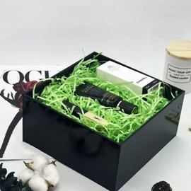 Amsthow Filler Paper Shred Gift Wrap Basket Grass 1/2 LB Green Cut Basket Packing Filling Raffia Paper for Gift Basket Box Birthday Party Decoration Wedding (Green)